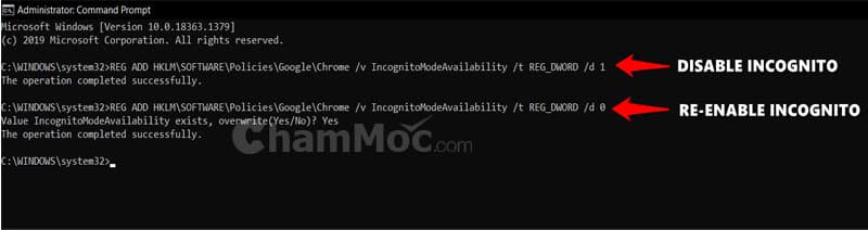 Tắt Chế độ ẩn danh trên Chrome bước 5